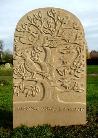 Catriona Banwell headstone carved by Teucer Wilson